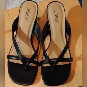 Esprit Black Strappy Slide Sandals